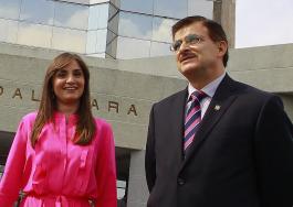 Informe "10 Años de Transparencia en Jalisco" en el marco de la Celebración del 10 Aniversario del ITEI su presidenta Cynthia Patricia Cantero Pacheco festejo en el Cine foro de la Universidad de Guadalajara. Al acto acude el Rector general de la Universidad de Guadalajara Itzcóatl Tonatiuh Bravo Padilla y el Gobernador del estado Jorge Aristóteles Sandoval Díaz