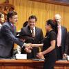 Ceremonia de afiliación de estudiantes de los niveles medio superior y superior de esta Casa de Estudio al IMSS.