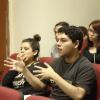 Asistente participando en la Conferencia ''Las redes sociales como nuevas formas de gestión'' por el maestro Igor Lozada Rivera Melo 