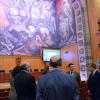 Realizaron un recorrido por los murales del paraninfo Enrique Díaz de León. 