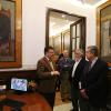Realizaron un recorrido por los murales del paraninfo Enrique Díaz de León. 