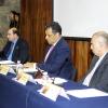 XXII Taller de Derecho Internacional. Mesa  redonda “Derecho internacional humanitario”.Participan: doctor Marcos Pablo Moloeznik Gruer, profesor investigador del CUCSH; maestra Mariana Salazar Albornoz, directora de Derecho Internacional Humanitario de la SRE; doctor  Arturo Villarreal Palos, profesor del CUCSH; doctor Juan Manuel Portilla Gómez, catedrático de la FES Acatlán-UNAM.
